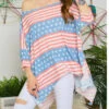 Stars And Stripes Loose Fitting Top