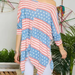 Stars And Stripes Loose Fitting Top -Columbia Clothing Shop 14500850 f126b00a 99f5 4ca7 b895 d9c499179b7c