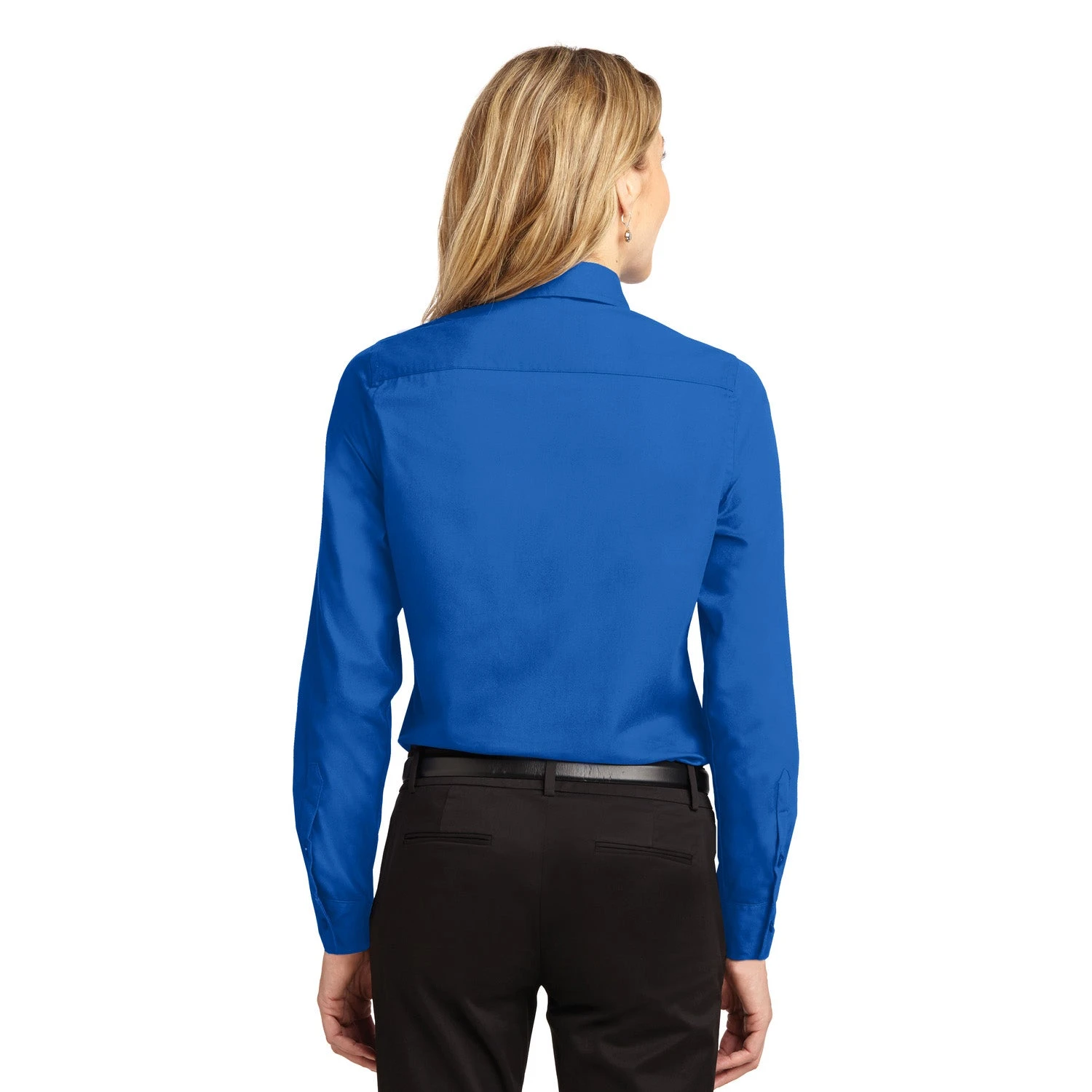 Port Authority Women's STRONG BLUE Easy Care Long Sleeve Shirt 2 Port Authority Women's STRONG BLUE Easy Care Long Sleeve Shirt - Image 2