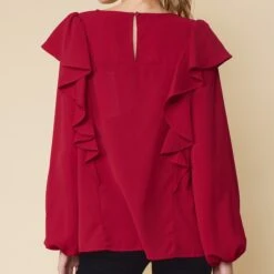 Ruffle Detailed Long Sleeve Top -Columbia Clothing Shop 17273678 7e135747 6d8f 45c1 a060 b20e794cd67e