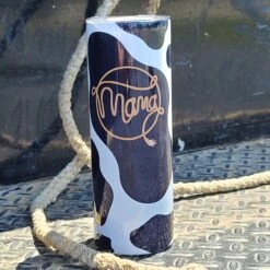 Cowprint Rope Mama Skinny Tumbler