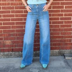 Cruel Girl Light Stone Wash Wide Leg Jean -Columbia Clothing Shop 20220402 165629