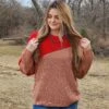 Red & Tan Sweater