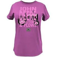 John Deere Purple Tractors And Plows Tee