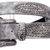 Women's Pewter Oval Rhinestone Belt
