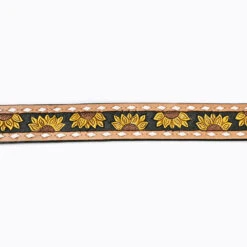 American Darling Tooled Sunflower Belt -Columbia Clothing Shop ADBLF102D