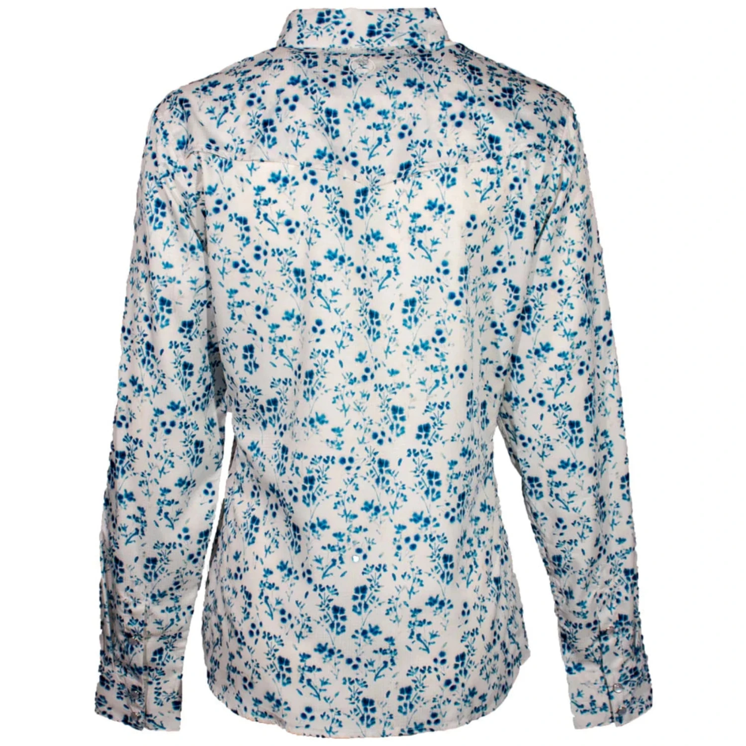 HOOey Ladies Sol White Floral Pattern Long Sleeve Button Down 2 HOOey Ladies Sol White Floral Pattern Long Sleeve Button Down - Image 2