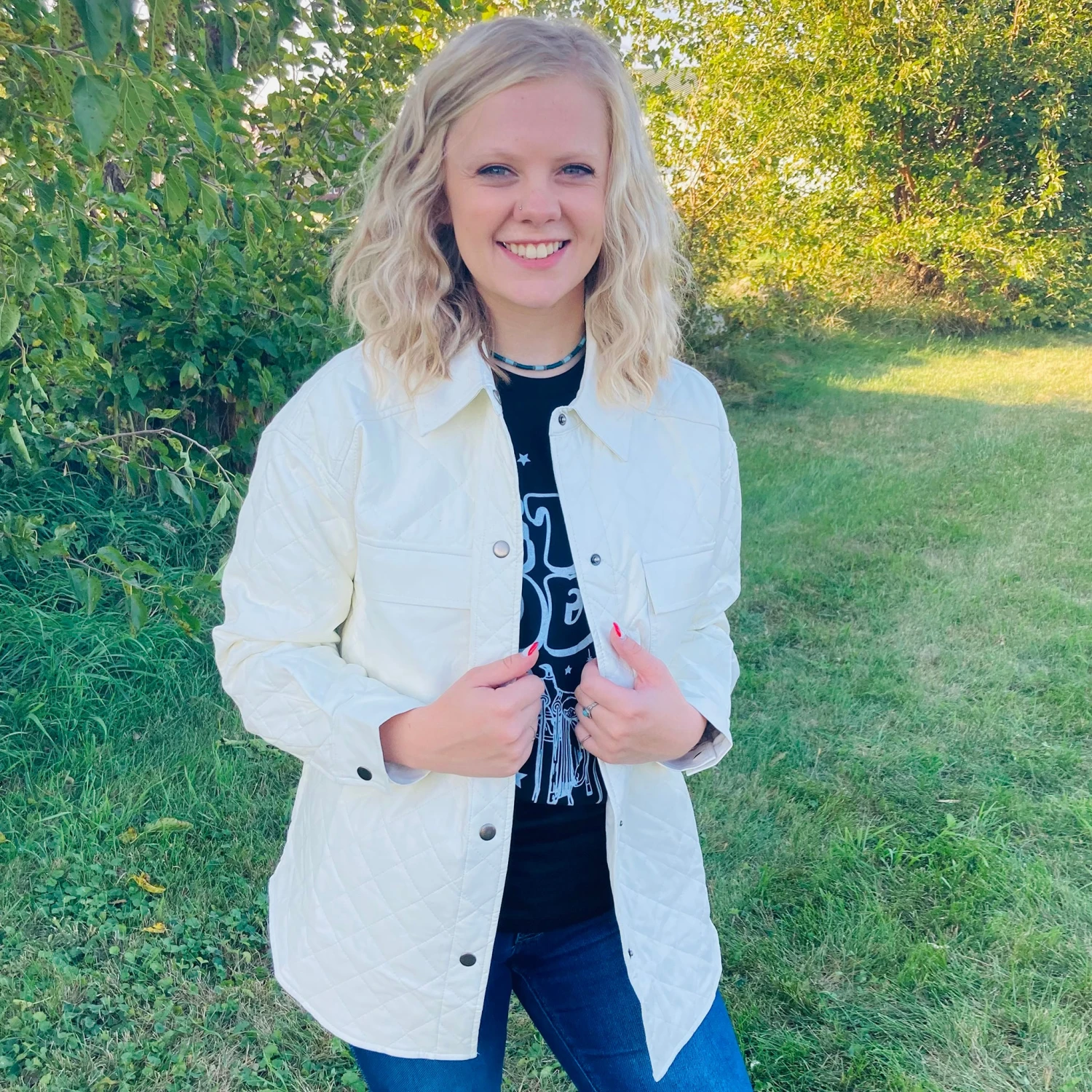 Cream Diamond Quilted Leather Jacket 1 Cream Diamond Quilted Leather Jacket