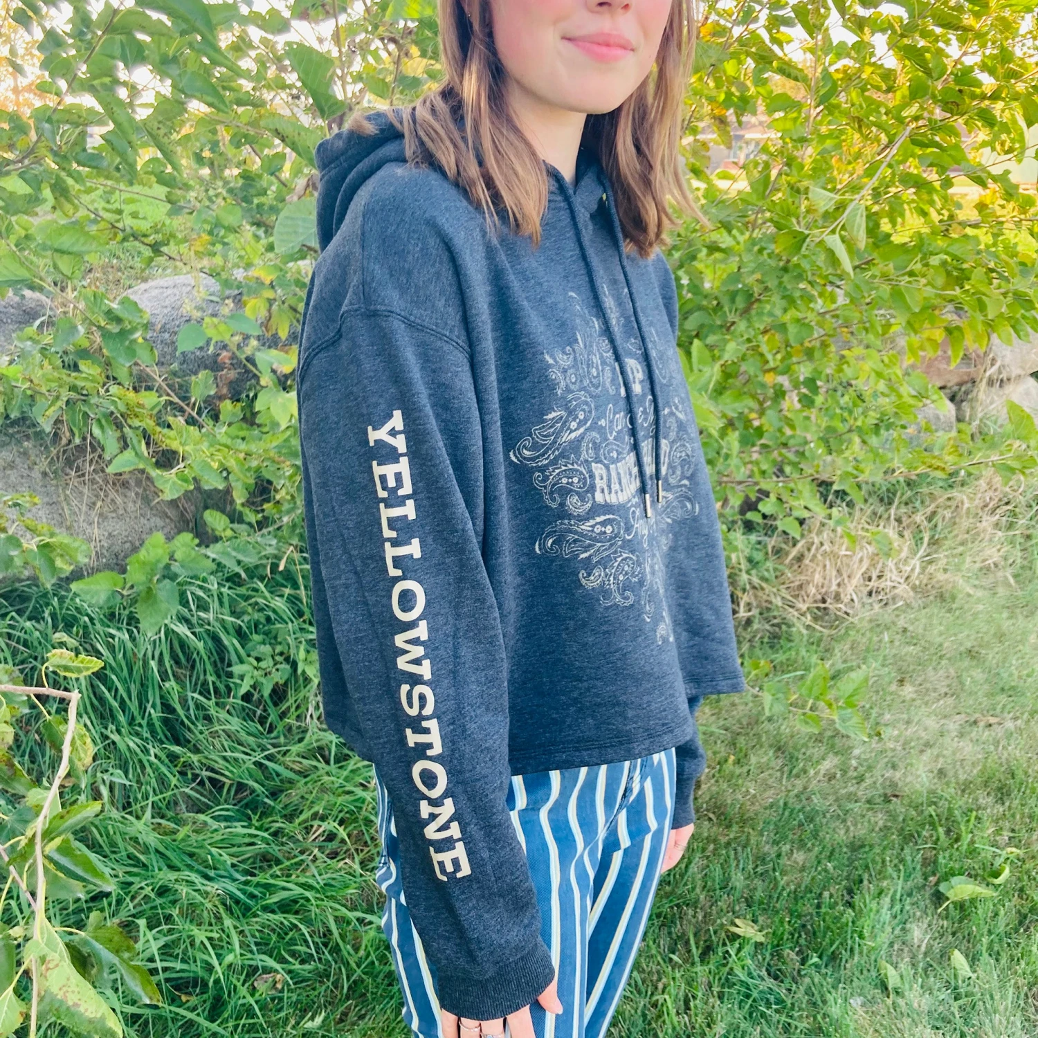 Wrangler Yellowstone Women's Ranch Hand Crop Hoodie 1 Wrangler Yellowstone Women's Ranch Hand Crop Hoodie