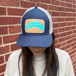 McIntire Saddlery Denim/Tan Feather Patch Cap -Columbia Clothing Shop IMG 5631