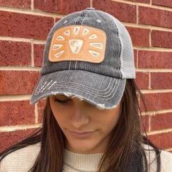 McIntire Saddlery Charcoal White Squash Patch Cap -Columbia Clothing Shop IMG 5649