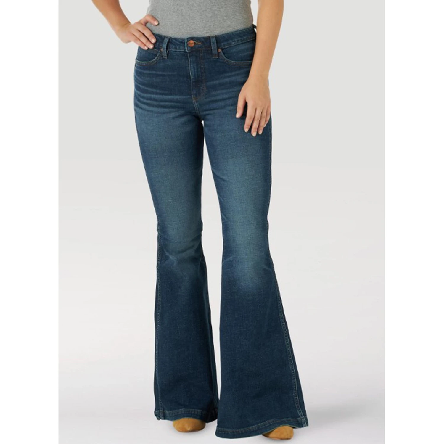 Wrangler Women's High Rise Jana Flare Jeans 2 Wrangler Women's High Rise Jana Flare Jeans - Image 2