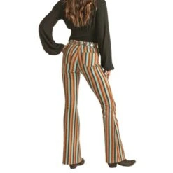 Rock & Roll Cowgirl Brown Stripe Flare Jeans -Columbia Clothing Shop Screenshot2023 06 09150419