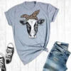 Cow Head With Leopard Bandana Graphic Tee