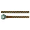 Catchfly Western Women's Belt Turquoise Laced Brown